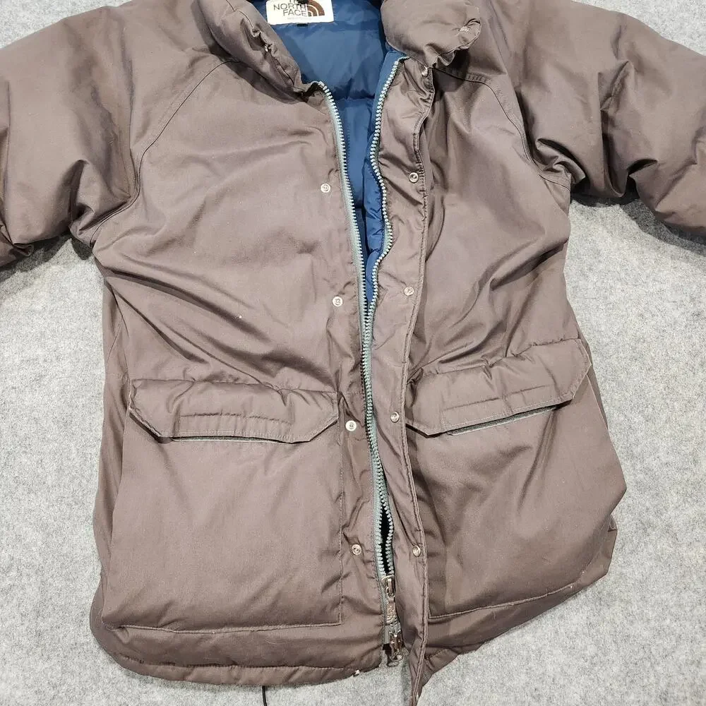 VTG 80s The North Face Mens XL Brown Label‎ USA Made Goose Down Puffer Jacket